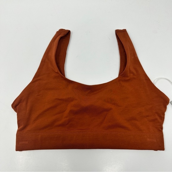 NWT Everlane The Cotton Tank Elastic Bottom Scoop Back Pullover Supportive Bra - Picture 2 of 5